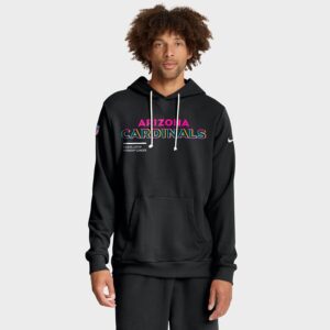 Arizona Cardinals 2025 NFL Crucial Catch Sideline Standard Issue Dri-FIT Hoodie - Black