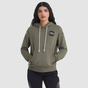 Baltimore Ravens Women's 2025 Salute to Service Sideline Standard Issue Dri-FIT Hoodie - Olive