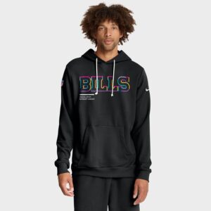 Buffalo Bills 2025 NFL Crucial Catch Sideline Standard Issue Dri-FIT Hoodie - Black