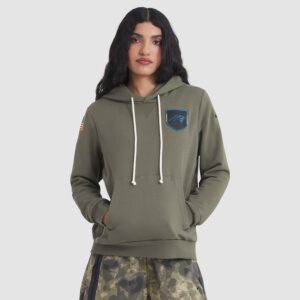 Carolina Panthers Women's 2025 Salute to Service Sideline Standard Issue Dri-FIT Hoodie - Olive