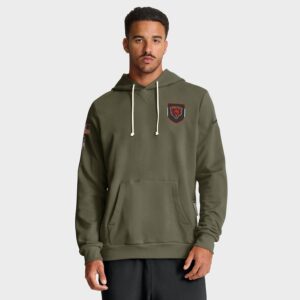 Chicago Bears Big & Tall 2025 Salute to Service Sideline Dominant Force Dri-FIT Hoodie - Olive