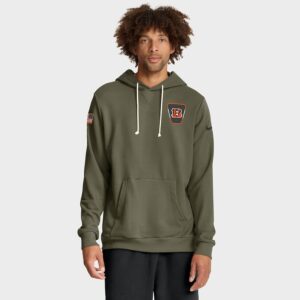 Cincinnati Bengals 2025 Salute to Service Sideline Standard Issue Dri-FIT Hoodie - Olive