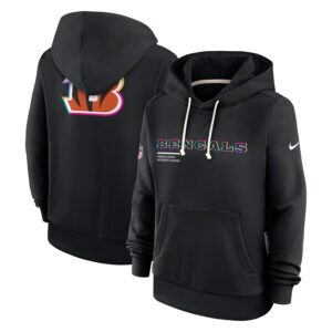 Cincinnati Bengals Women's 2025 NFL Crucial Catch Sideline Standard Issue Dri-FIT Hoodie - Black