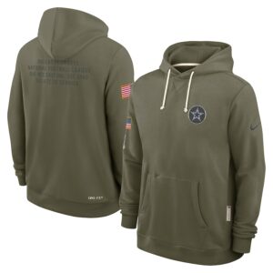Dallas Cowboys 2025 Salute to Service Sideline Standard Issue Dri-FIT Hoodie - Olive