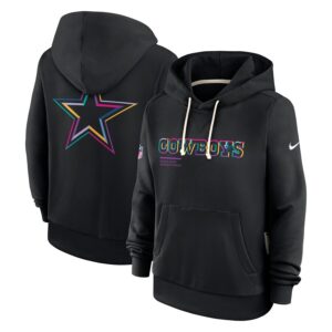 Dallas Cowboys Women's 2025 NFL Crucial Catch Sideline Standard Issue Dri-FIT Hoodie - Black