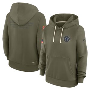 Dallas Cowboys Women's 2025 Salute to Service Sideline Standard Issue Dri-FIT Hoodie - Olive