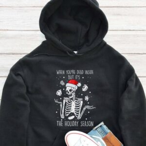Dead Inside But It's The Holiday Season Hoodie - Plant Lover Gift GHD1142