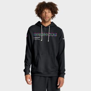 Denver Broncos 2025 NFL Crucial Catch Sideline Standard Issue Dri-FIT Hoodie - Black