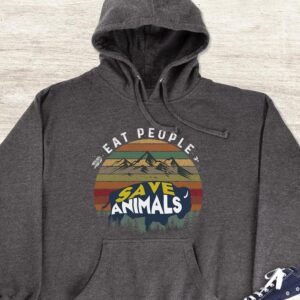 Eat People Save Animals Hoodie - Funny Vegan Gift GHD1170