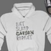 Eat Sleep Garden Repeat Hoodie - Gardening Gift GHD1114