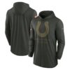 Indianapolis Colts 2025 Salute to Service Sideline Dri-FIT Lightweight Hooded Pullover - Forest Green