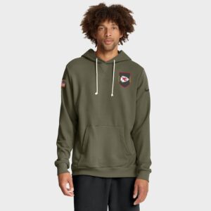 Kansas City Chiefs 2025 Salute to Service Sideline Standard Issue Dri-FIT Hoodie - Olive