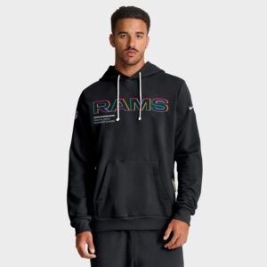 Los Angeles Rams 2025 NFL Crucial Catch Sideline Standard Issue Dri-FIT Hoodie - Black