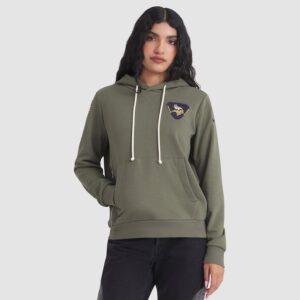 Minnesota Vikings Women's 2025 Salute to Service Sideline Standard Issue Dri-FIT Hoodie - Olive