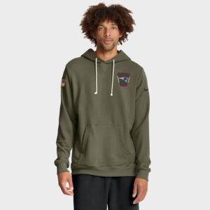 New England Patriots 2025 Salute to Service Sideline Standard Issue Dri-FIT Hoodie - Olive