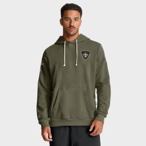 New Orleans Saints 2025 Salute to Service Sideline Standard Issue Dri-FIT Hoodie - Olive