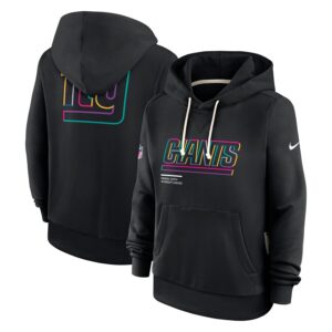 New York Giants Women's 2025 NFL Crucial Catch Sideline Standard Issue Dri-FIT Hoodie - Black