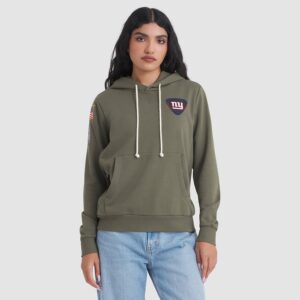New York Giants Women's 2025 Salute to Service Sideline Standard Issue Dri-FIT Hoodie - Olive