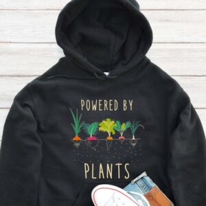 Powered By Plants Hoodie - Vegan Gift GHD1102