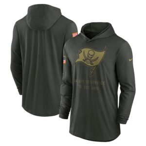 Tampa Bay Buccaneers 2025 Salute to Service Sideline Dri-FIT Lightweight Hooded Pullover - Forest Green