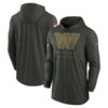 Washington Commanders 2025 Salute to Service Sideline Dri-FIT Lightweight Hooded Pullover - Forest Green