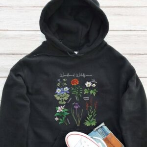 Woodland Wildflowers Hoodie - Flower Lover Gift GHD1169