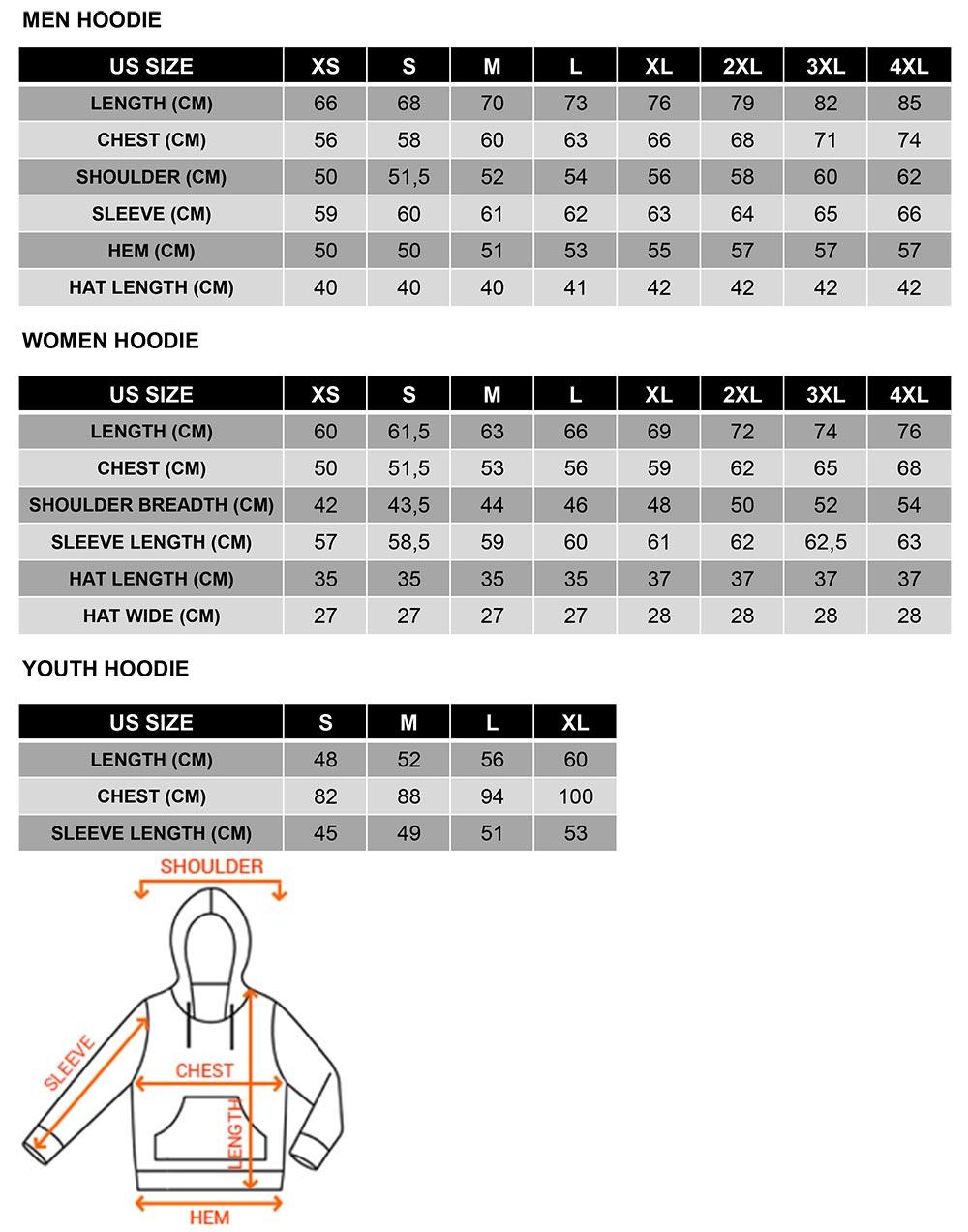 mlb hoodie size guide